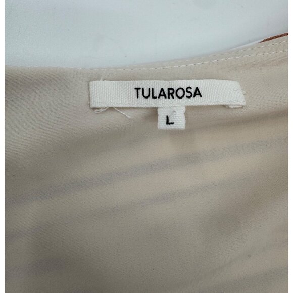 Tasya Striped Halter Mini Dress With Tortoise Ring Detail & Keyhole Neckline L - Picture 3 of 10